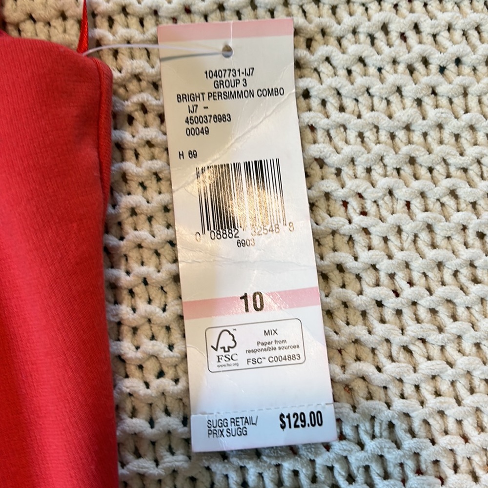 Jones New York Bright Persimmon Color Block Sheath Style Dress Women's S… - Picture 4 of 10